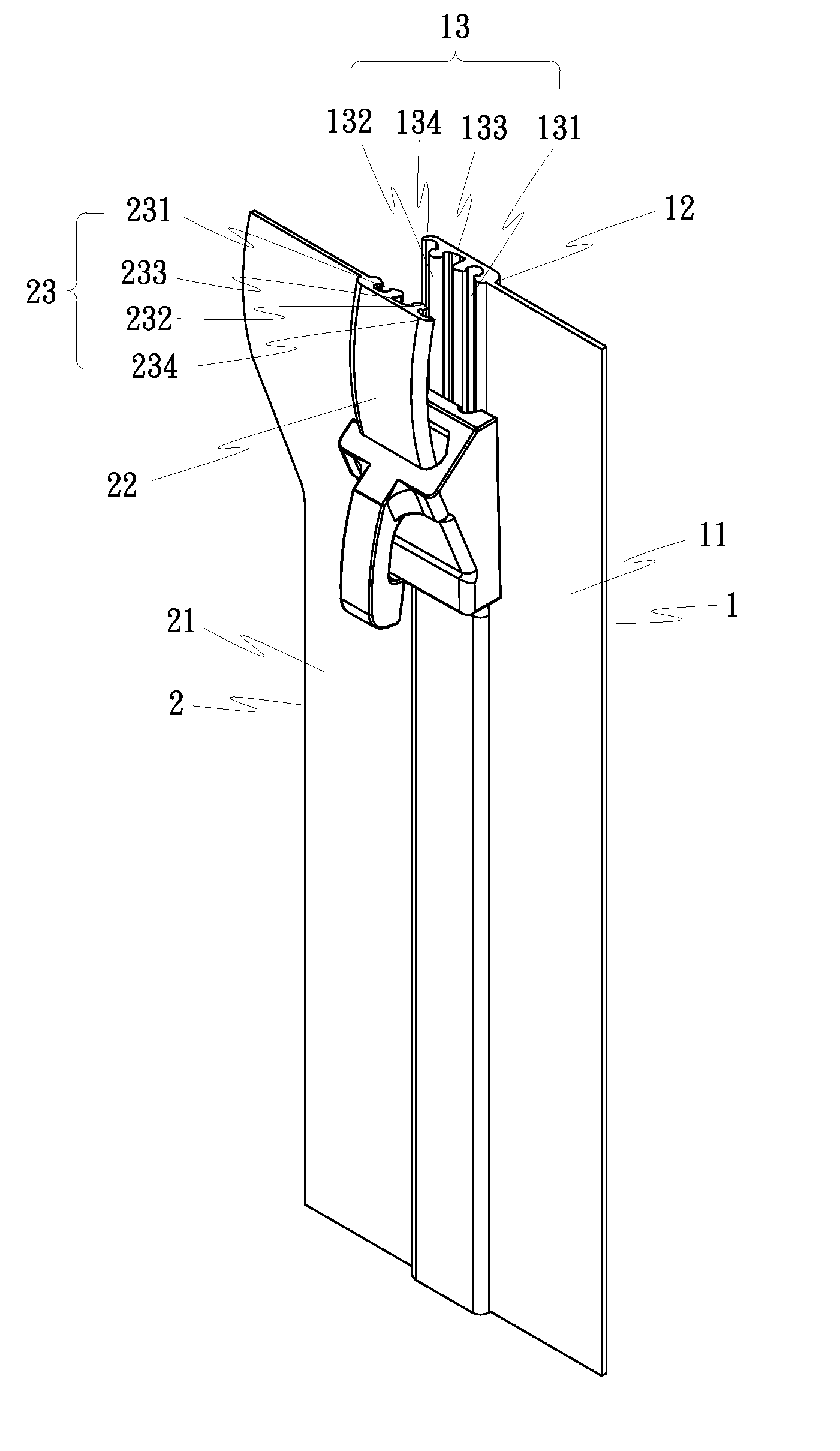 Waterproof dual-track zipper