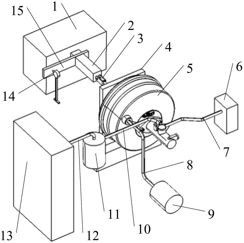 Vacuum booster online idle stroke detection device