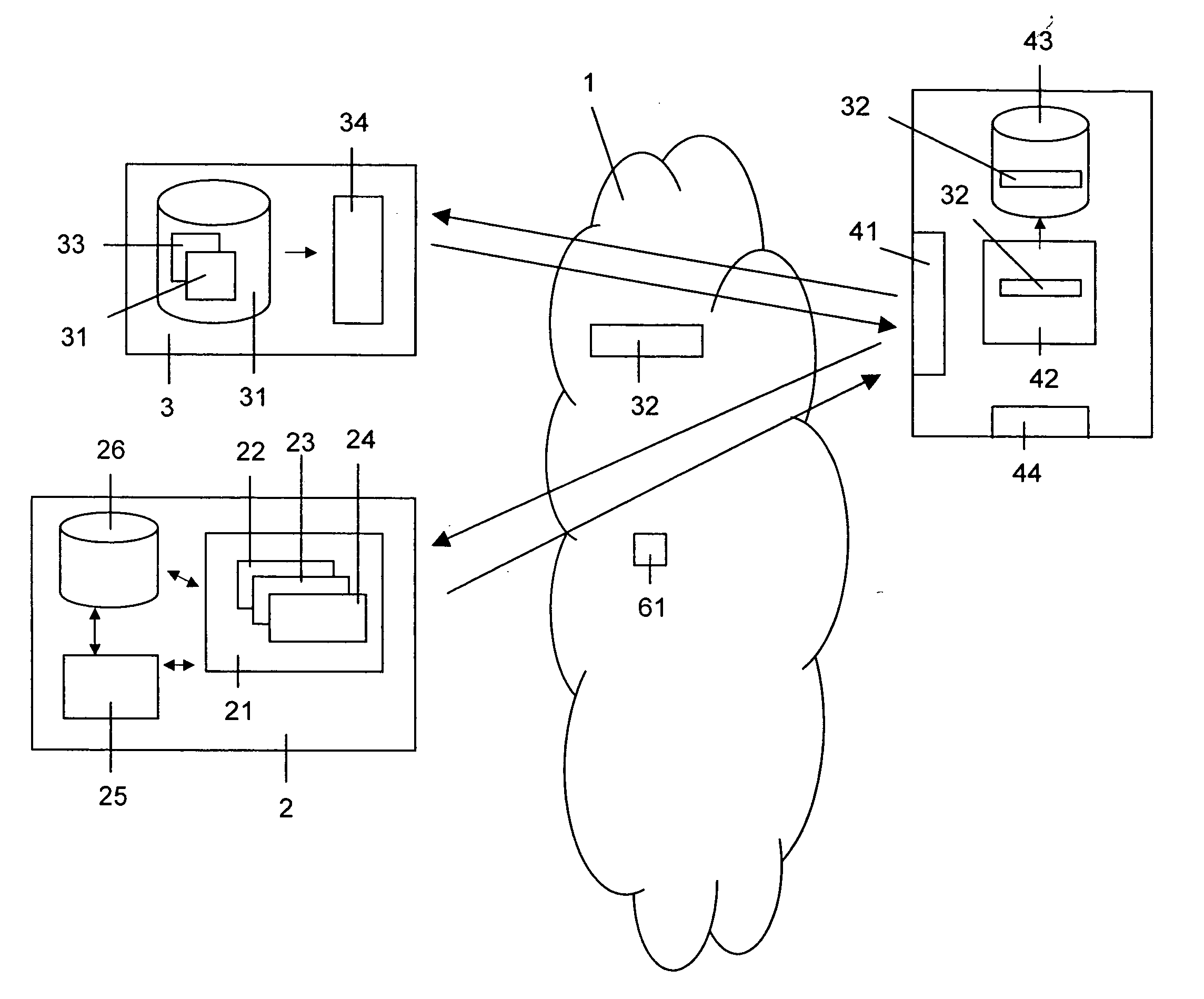 Method of displaying data of a client computer