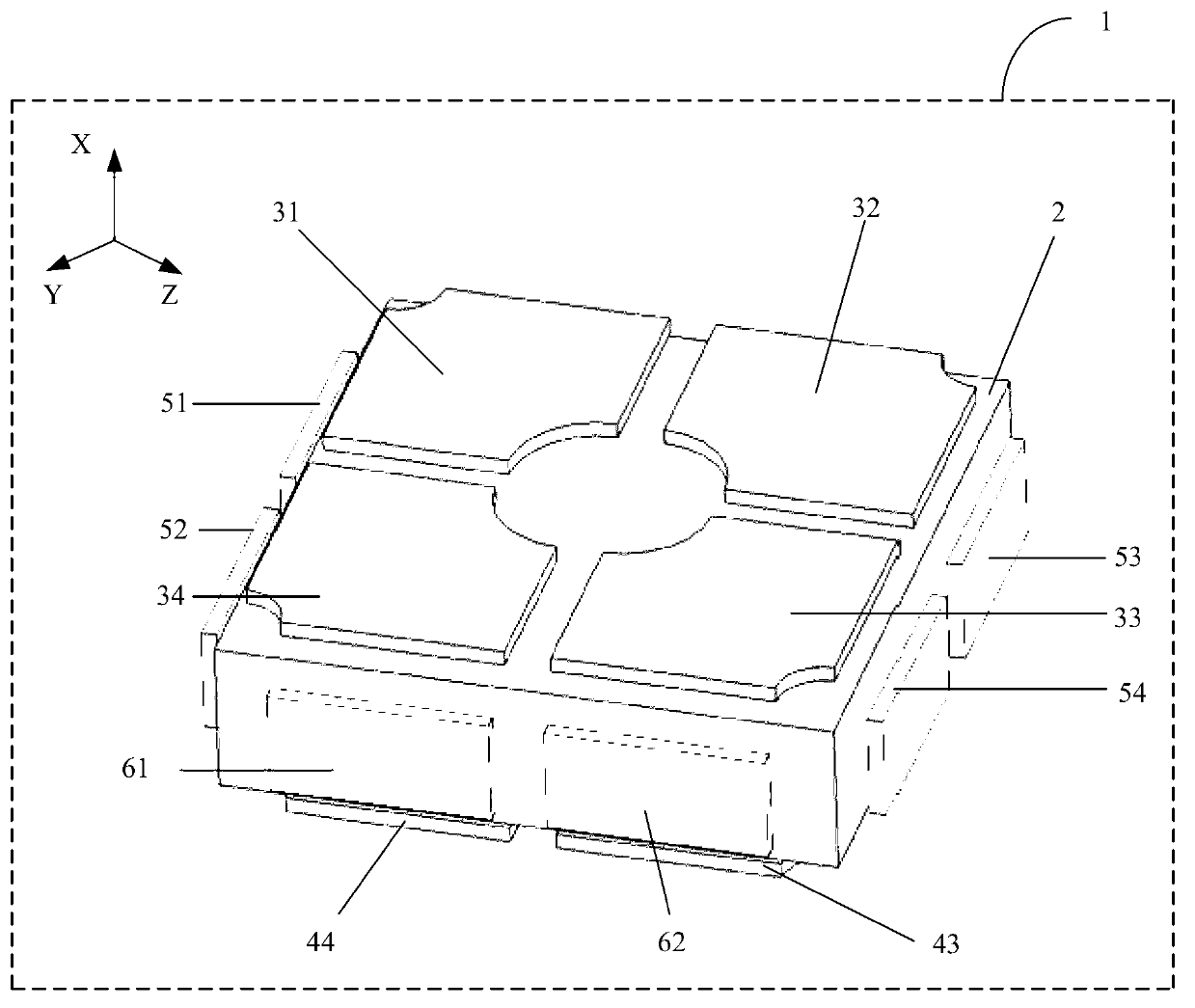 Two-dimensional static relative inclinometer