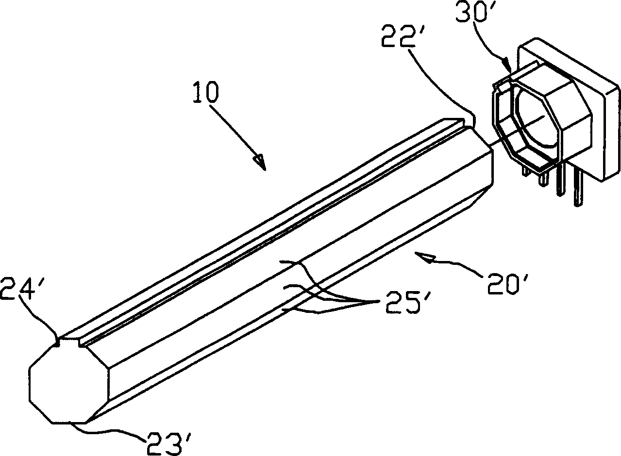 Linear light source of amplifying light focal length range