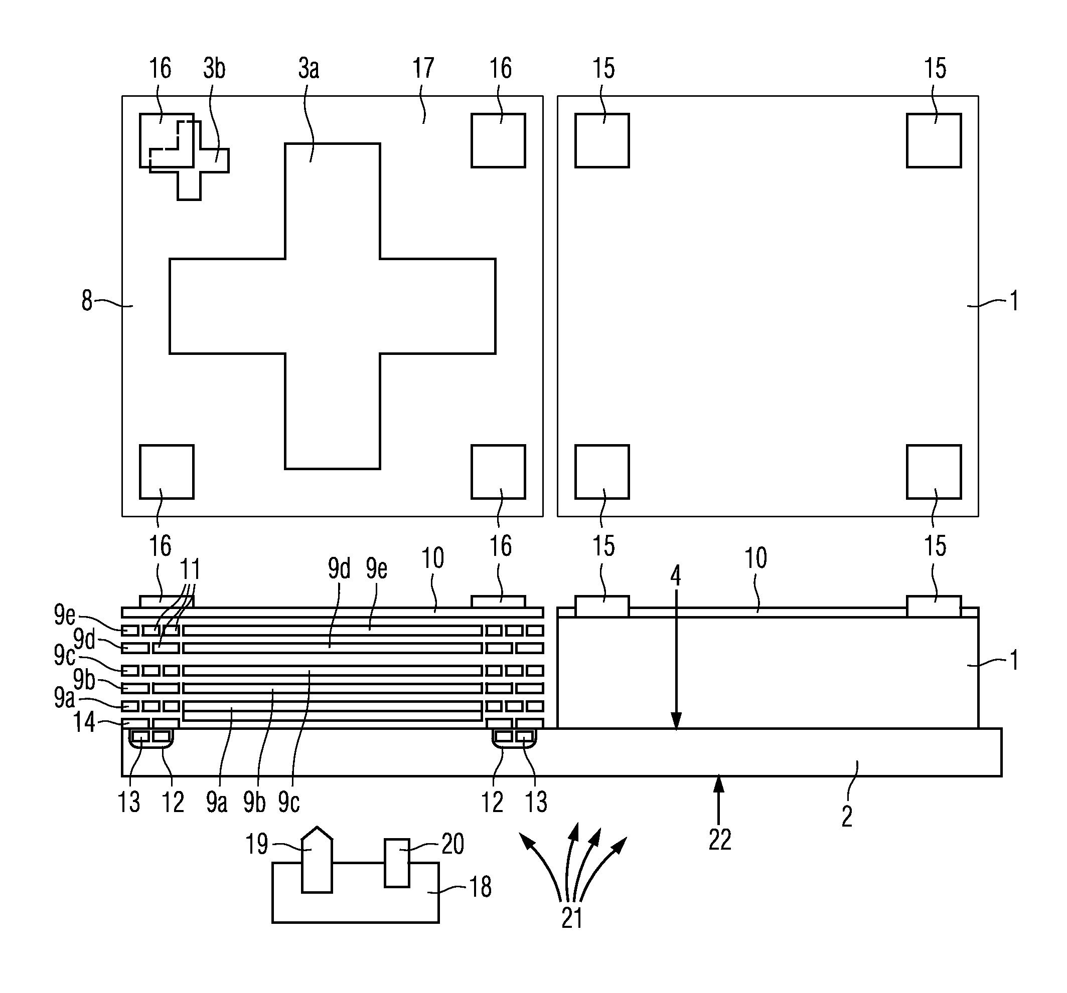 Integrated circuits on a wafer and method for separating integrated circuits on a wafer