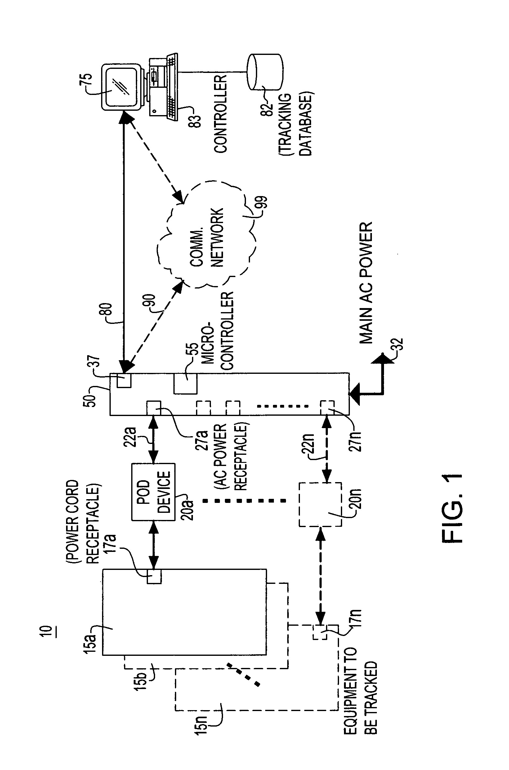 Tracking system and method for electrically powered equipment