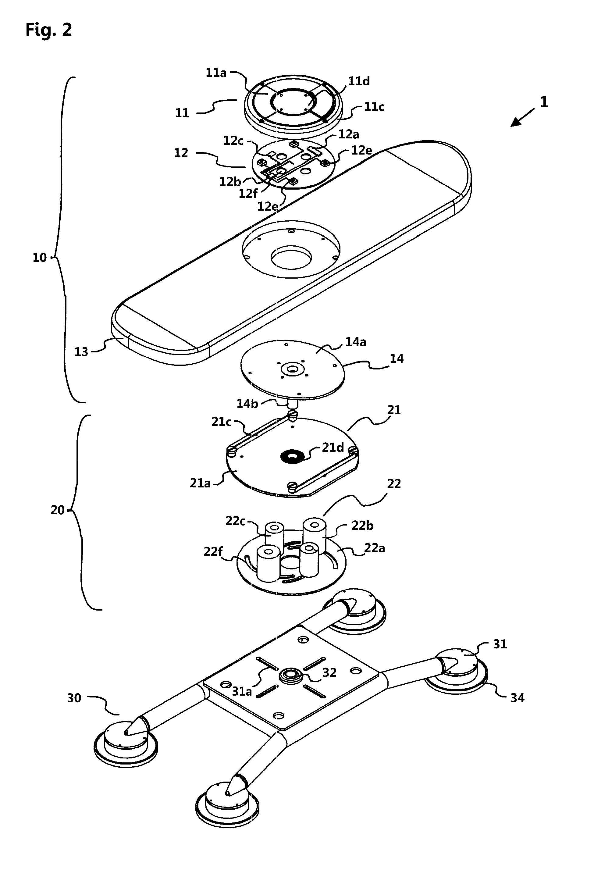 Device for balance exercises and balance games using variable restoring forces