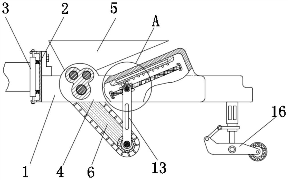 Inverted arch synchronous backfilling device for tunnel construction