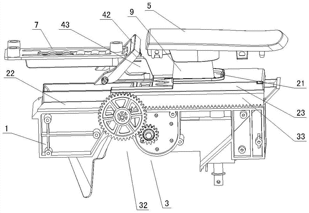 A fully automatic capsule box peeling and discharging device