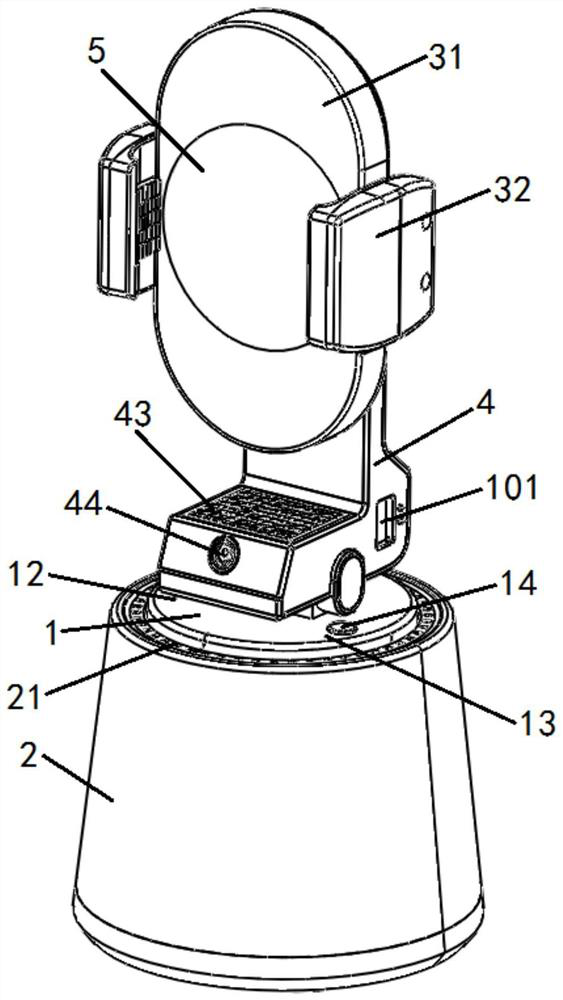 Wireless charging mobile phone selfie support