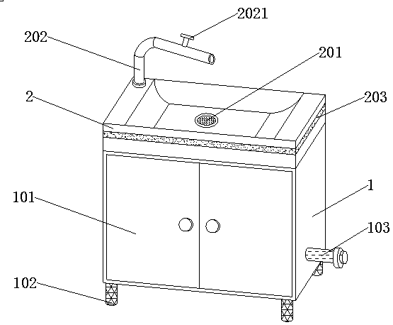 Environment-friendly hand washing table with water-saving function