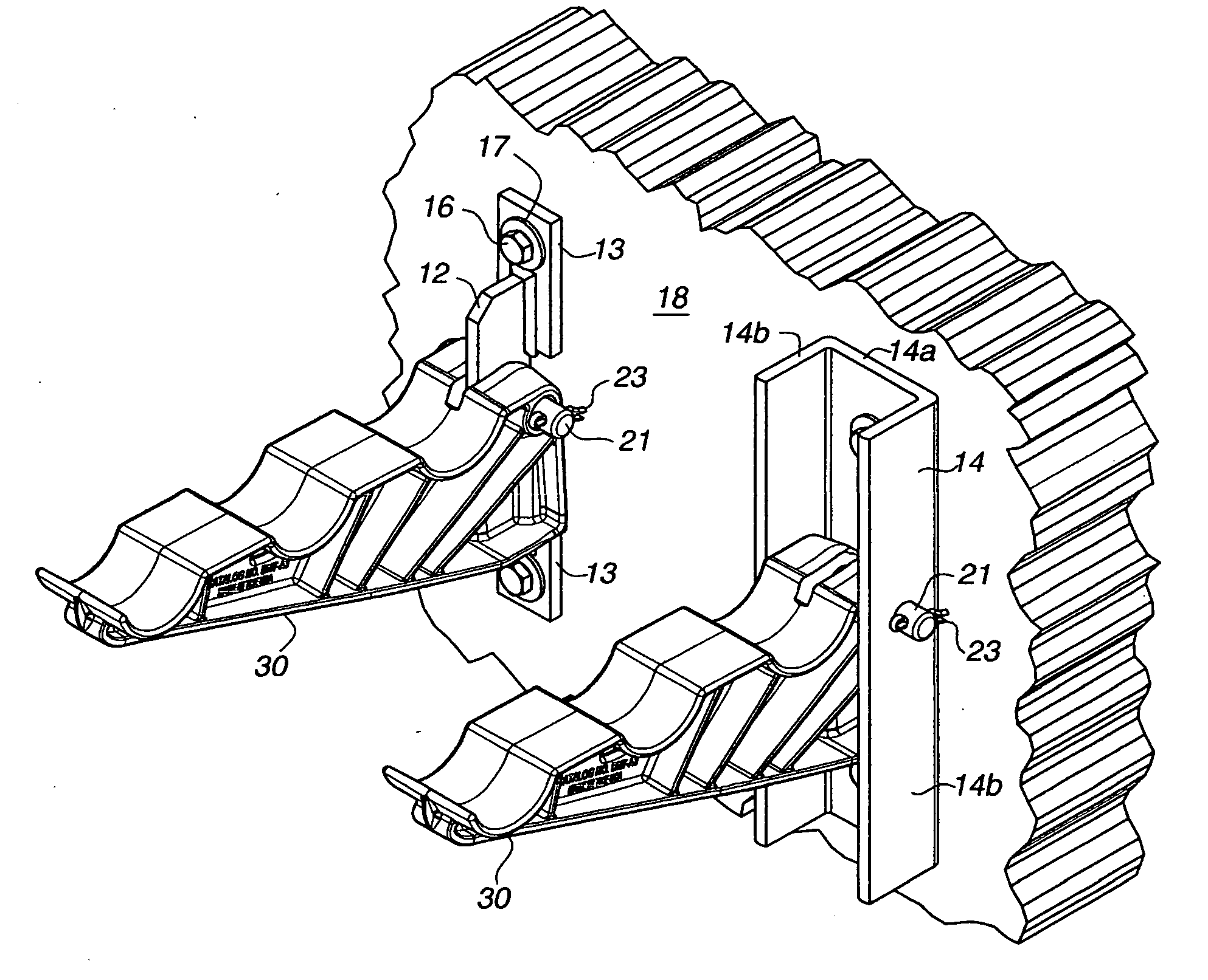 Non-metallic support stanchion