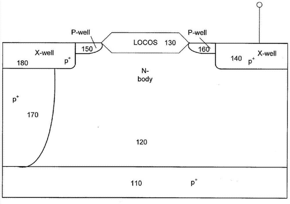 Electrostatic discharge protection structure in semiconductor device and semiconductor device