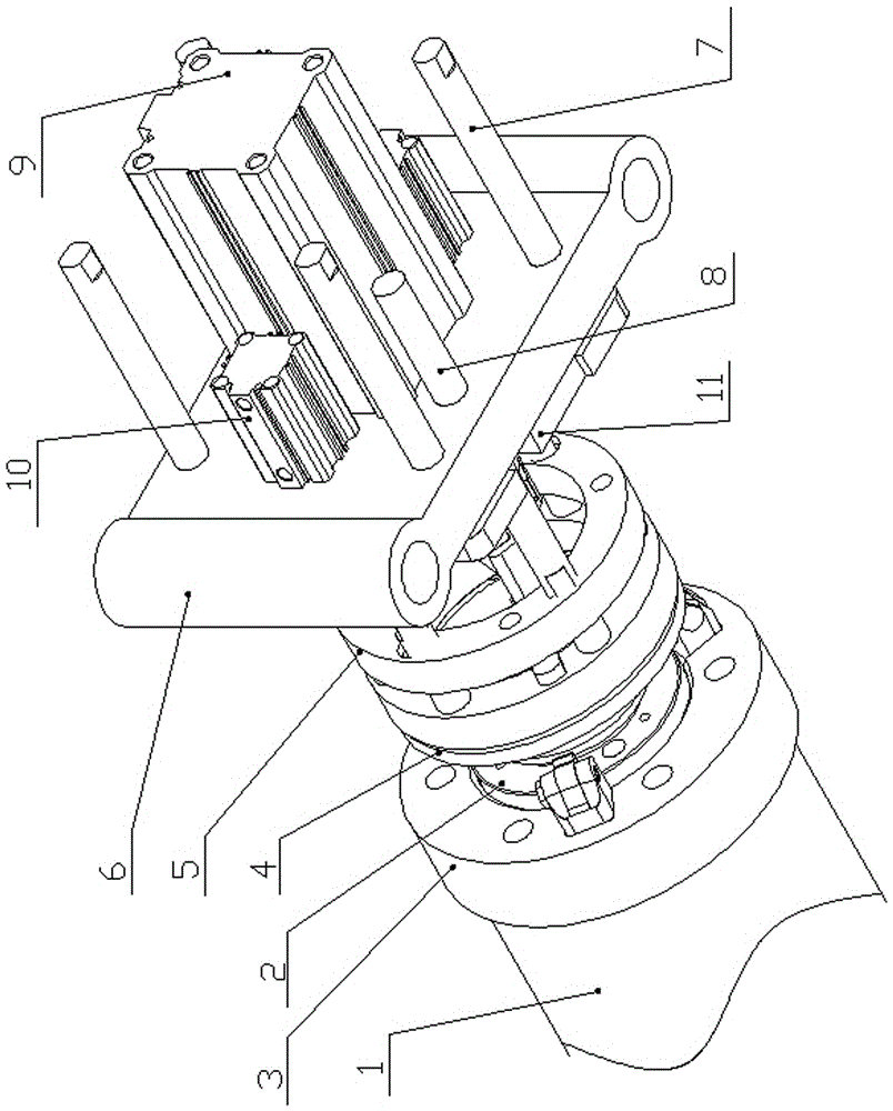 Automatic installation and removal device for door baffle of centrifugal pouring machine