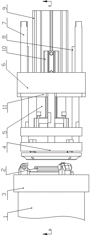 Automatic installation and removal device for door baffle of centrifugal pouring machine