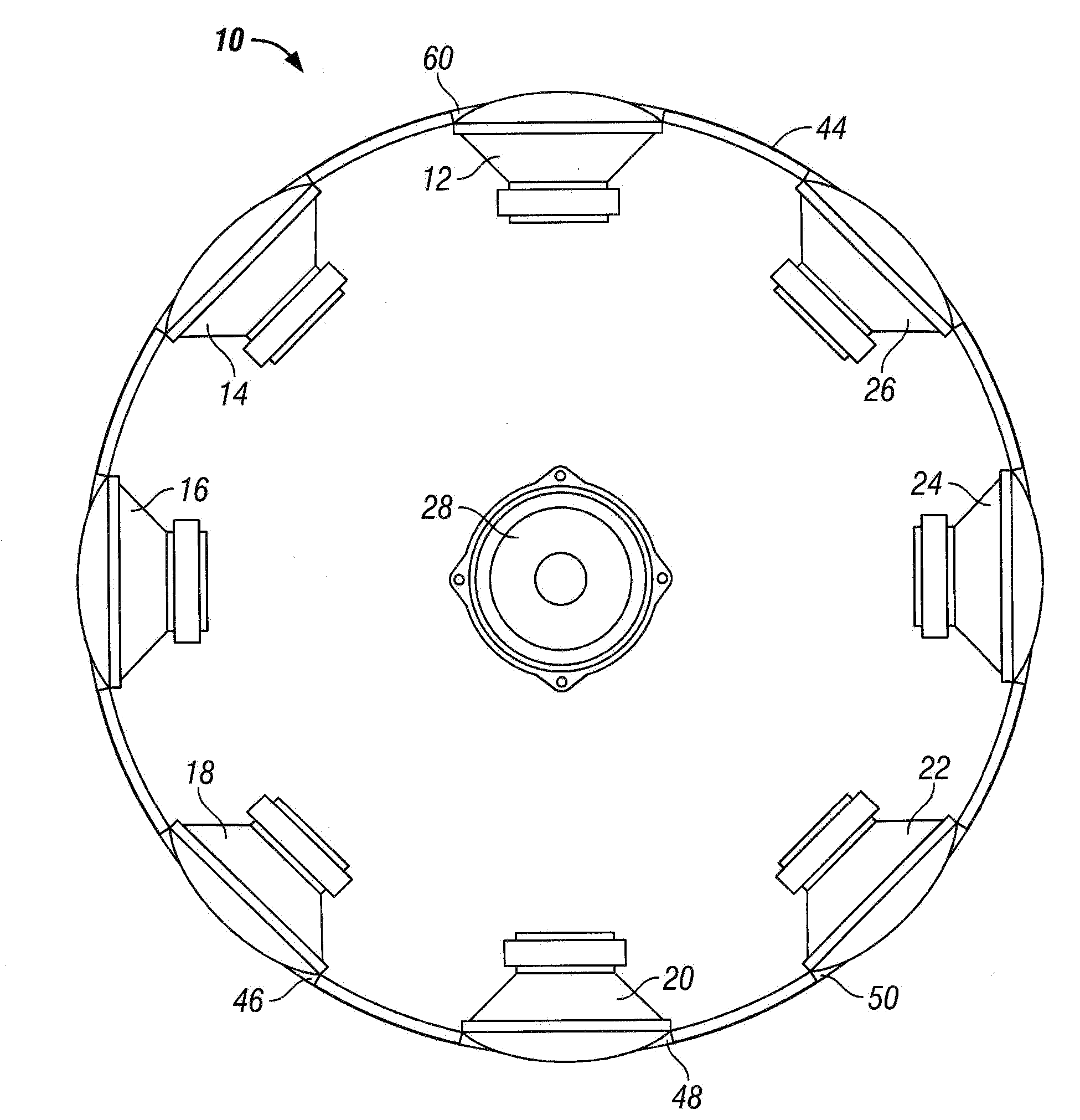 Quickly Installed Multiple Speaker Surround Sound System and Method