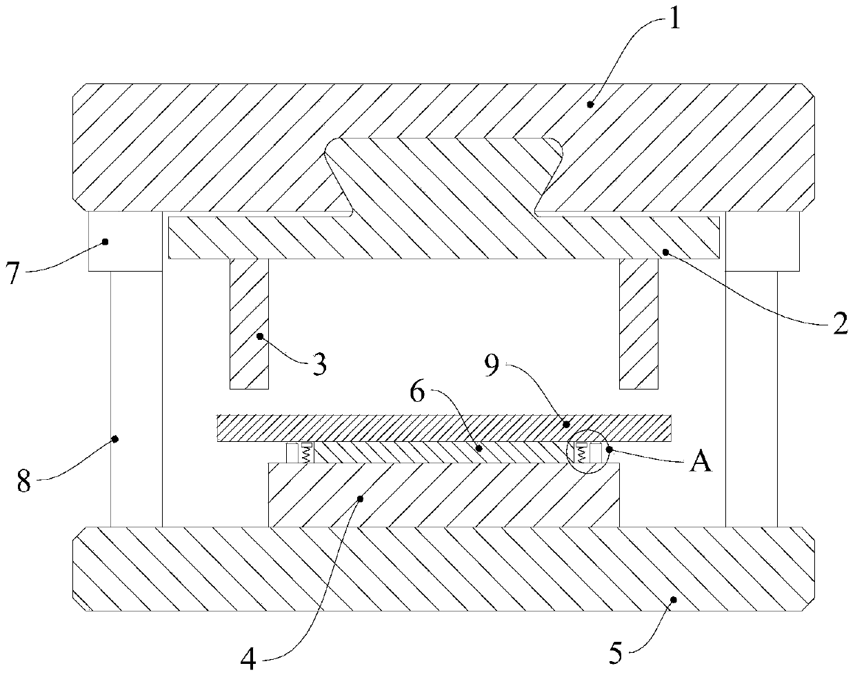 Edge folding die for U-shaped steel plate