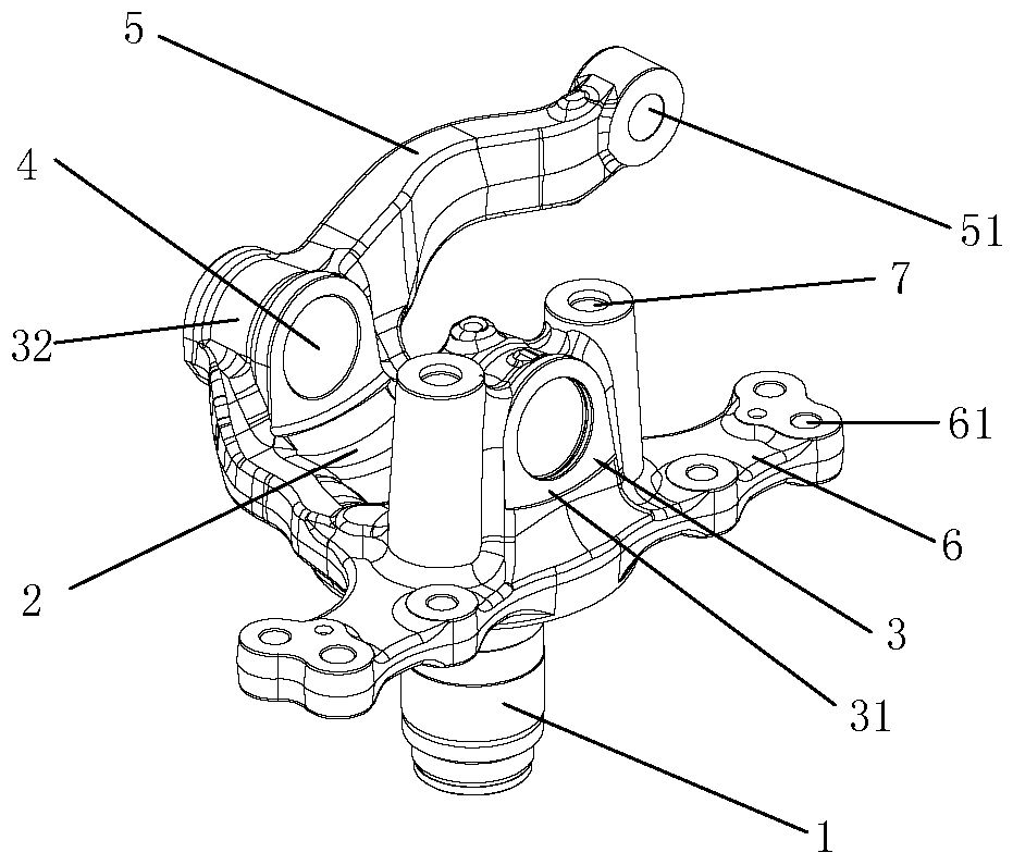 Automotive disc-type steering joint integrated with steering arm and processing technology of steering joint