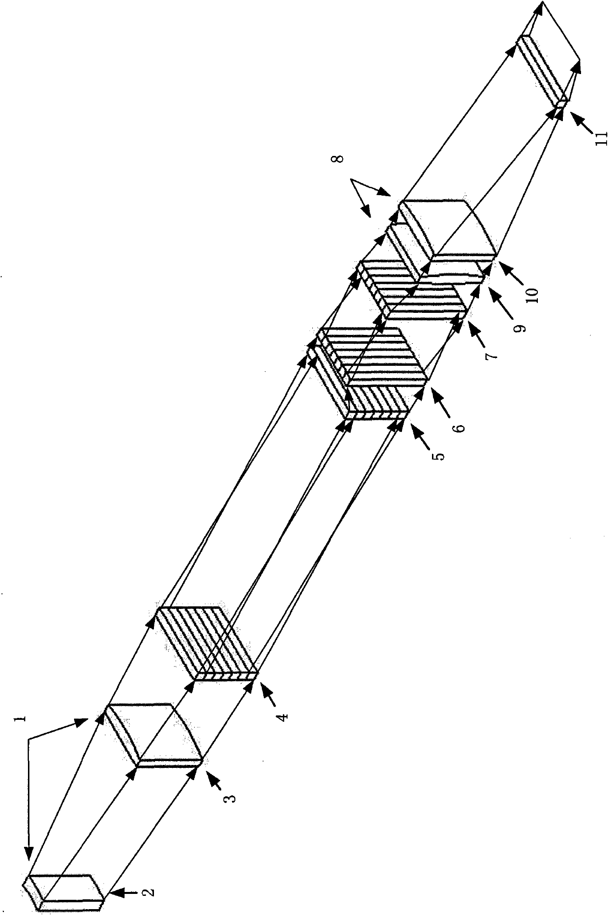 Laser beam transformation shaper outputting uniform linear spots