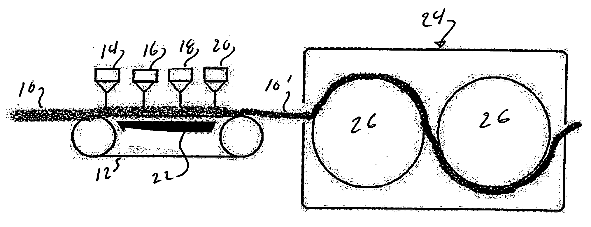 Hydroentangling process