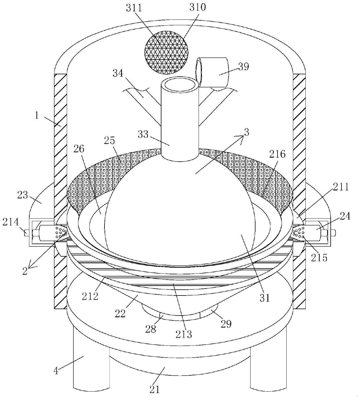 Grinding apparatus for hard carbon nano material production