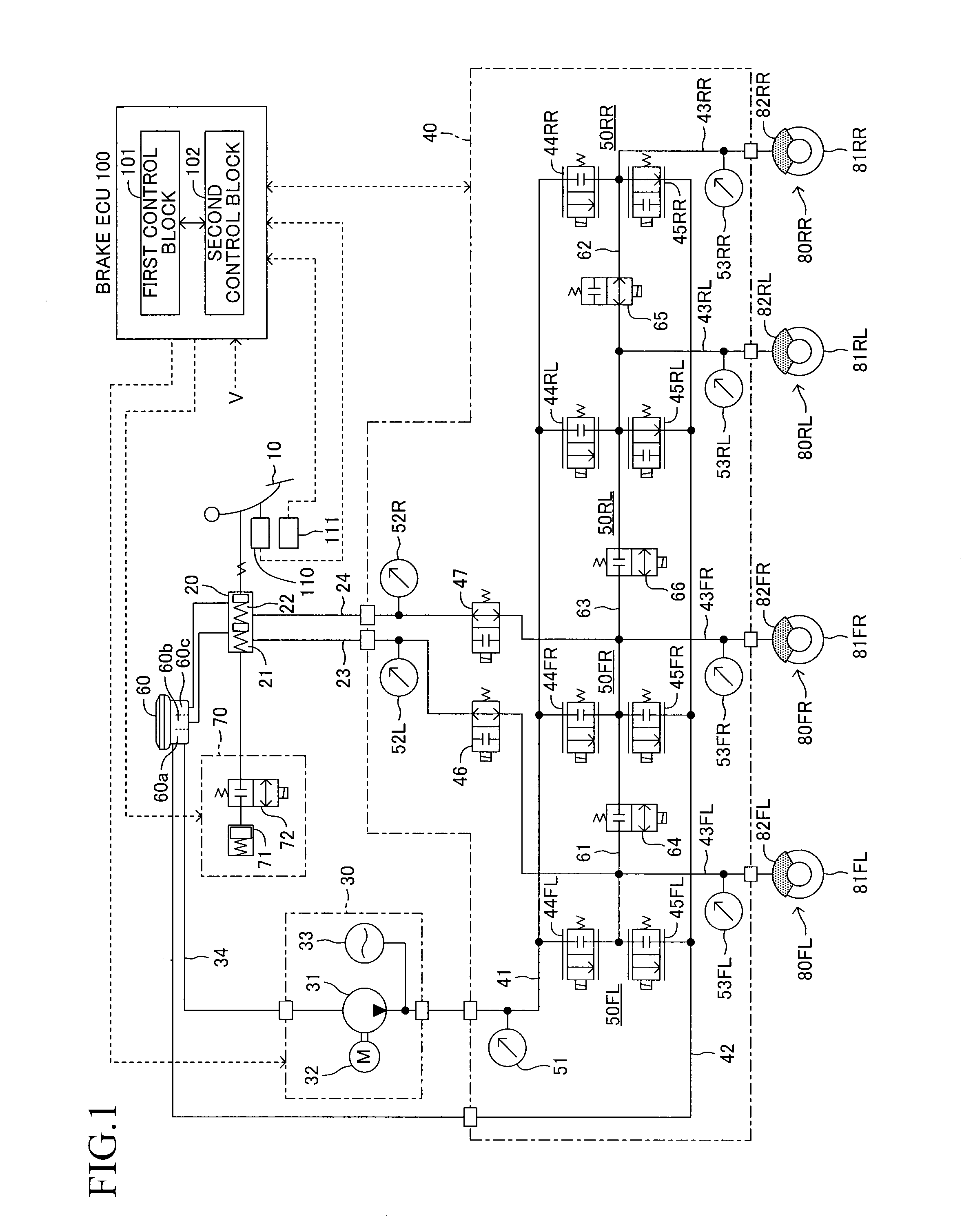 Vehicle brake control device