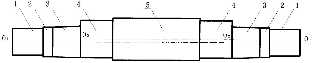 Groove type self-balancing eccentric shaft