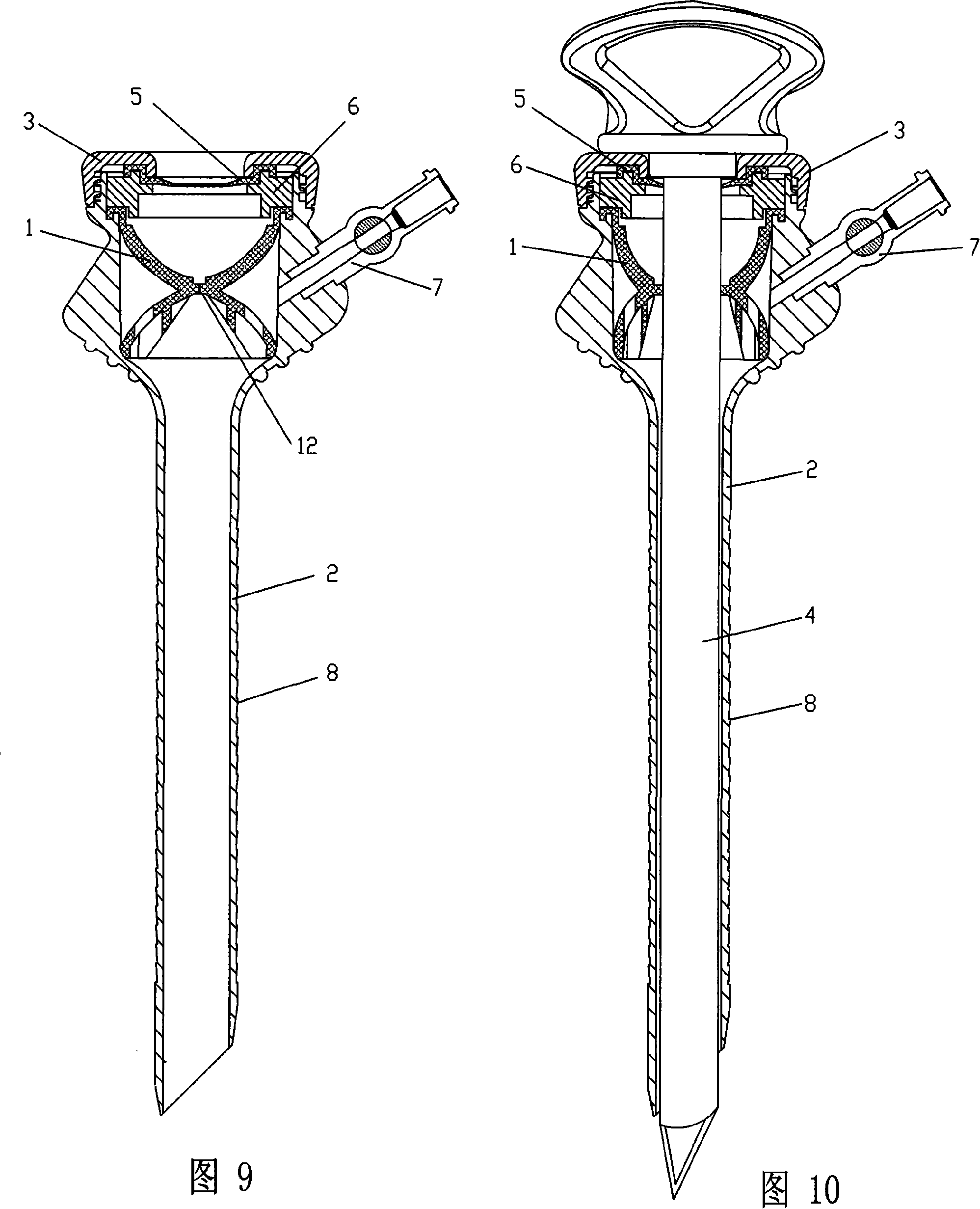 Improved retaining valve for puncture outfit