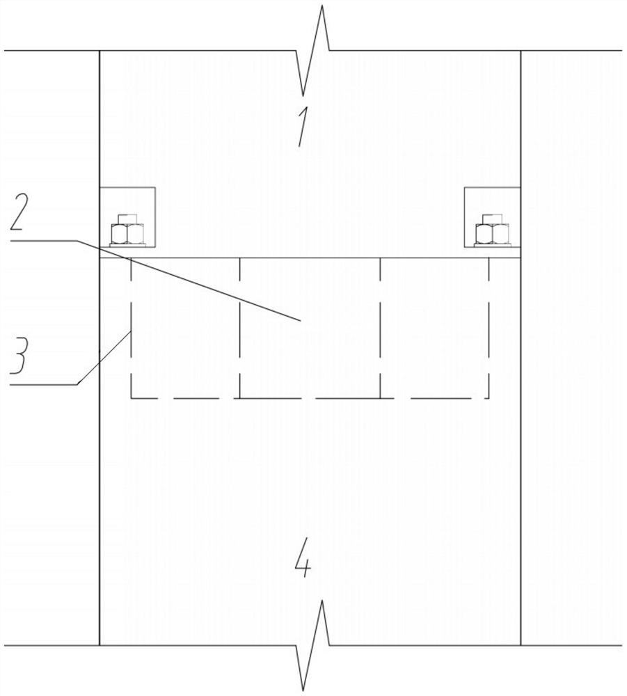 Cross tenon type vertical bolt connecting joint of fabricated concrete frame structure