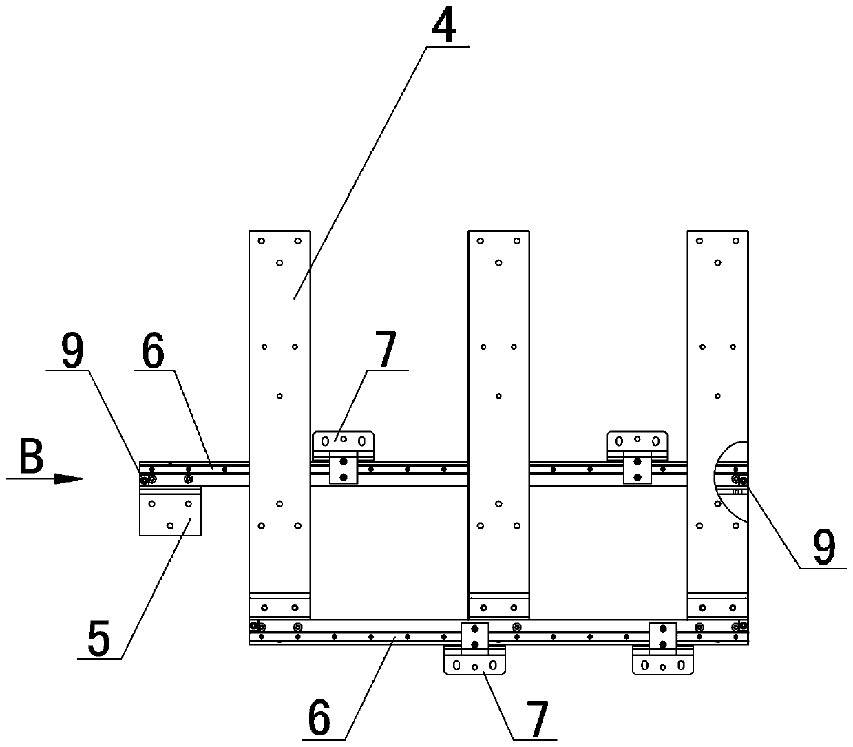 Revolving door structure with slidable display boxes