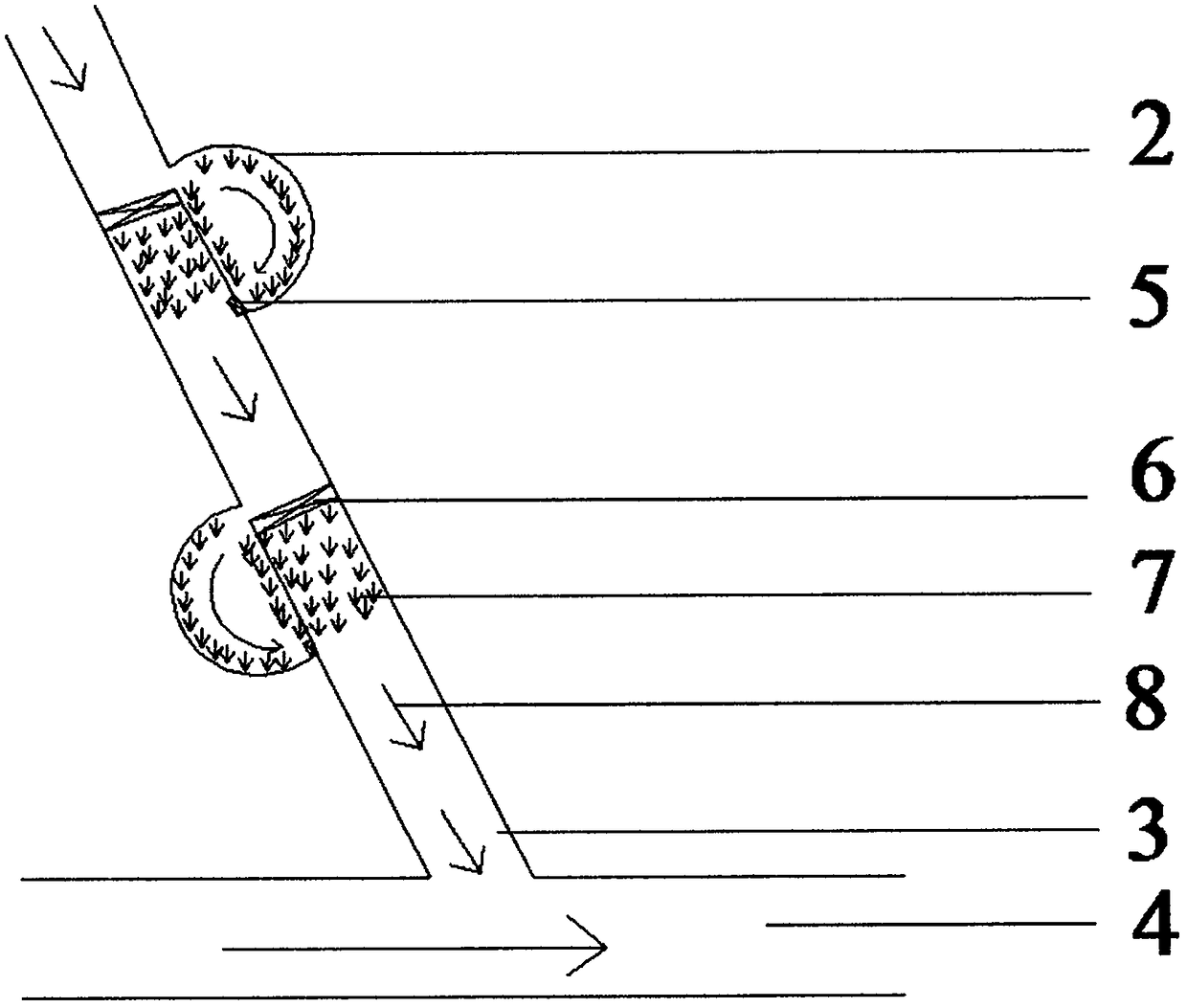 Method for treating rural rivers through multi-stage ecological pond