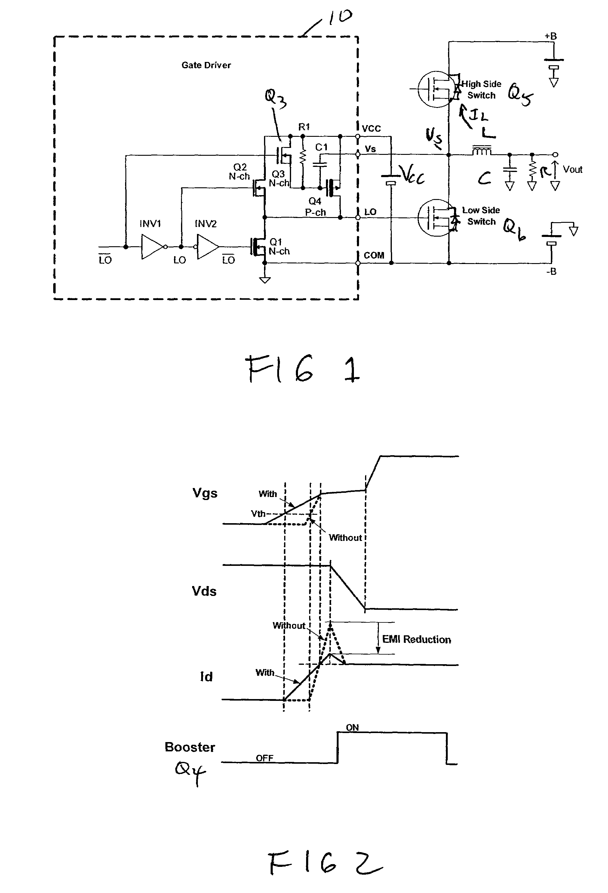 Gate drive for lower switching noise emission