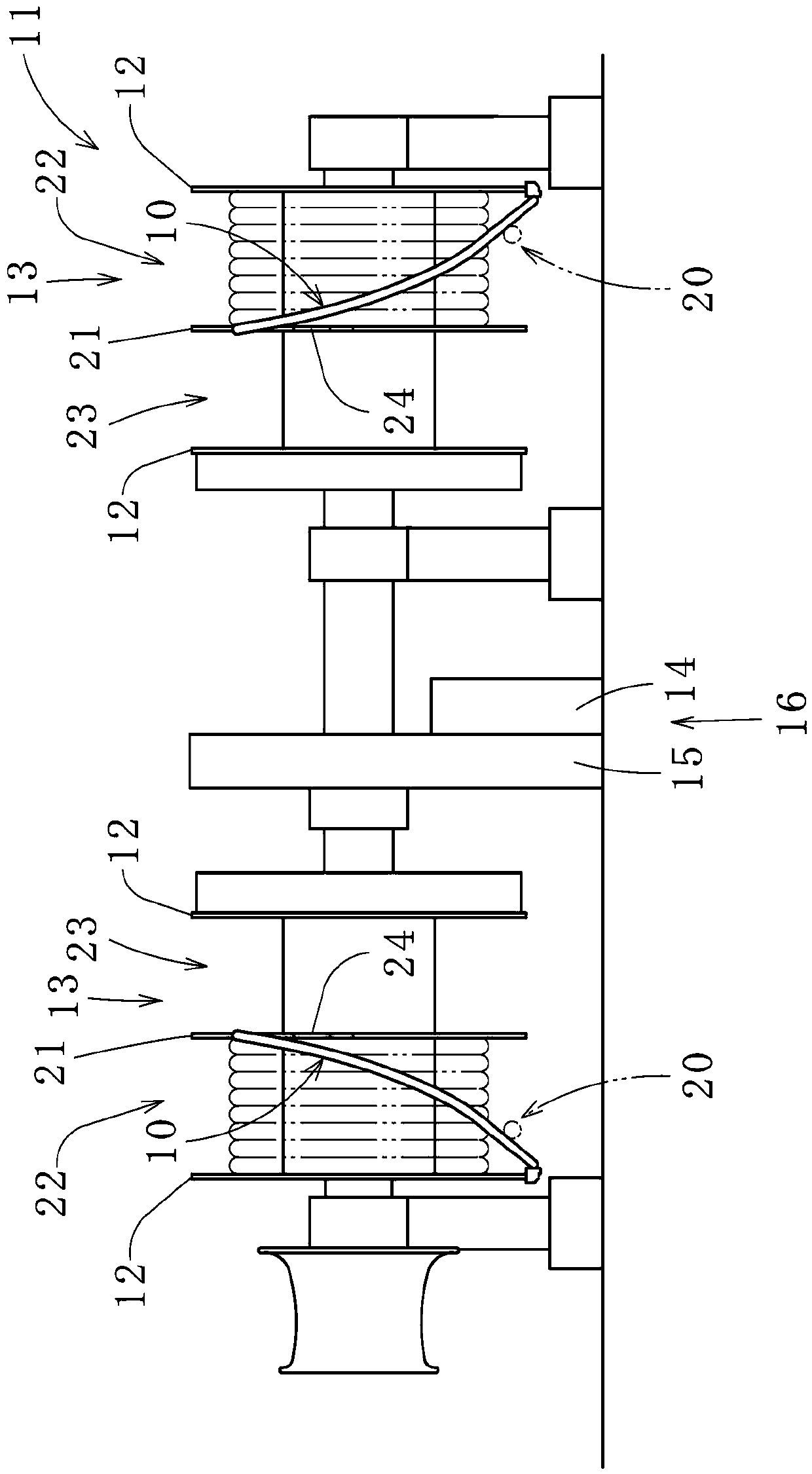 Shifting tool for mooring rope and mooring winch