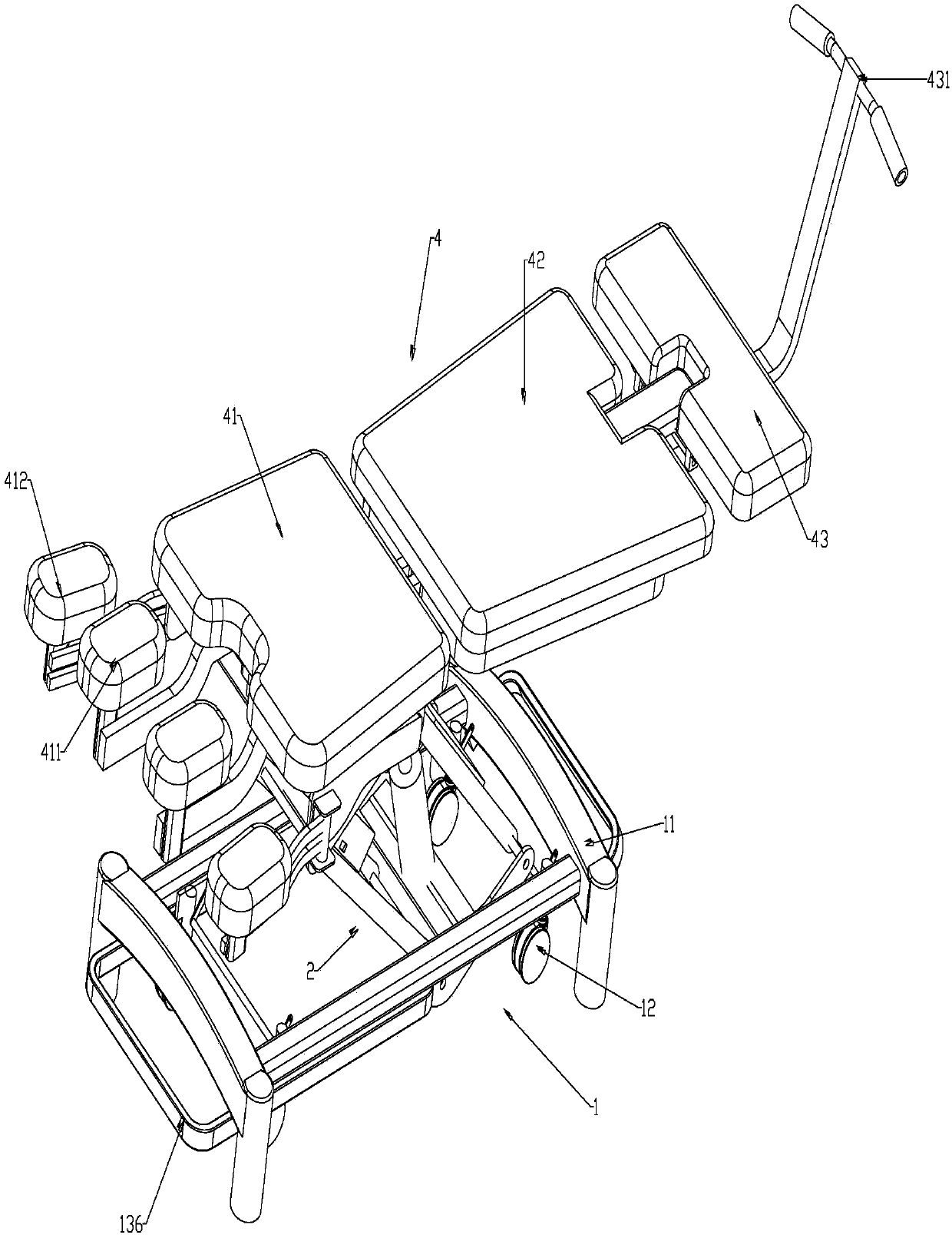 A multi-position massage bed