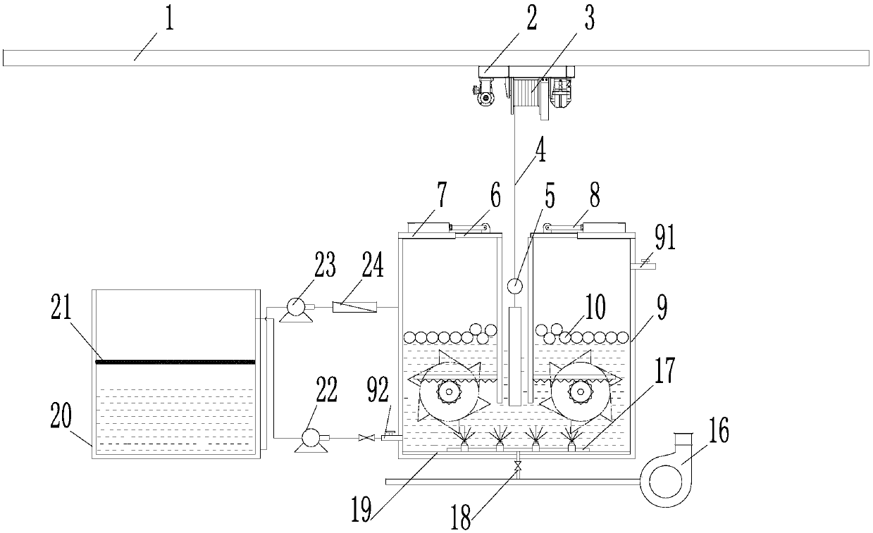 Aluminum profile sealing device, aluminum profile production line and production method