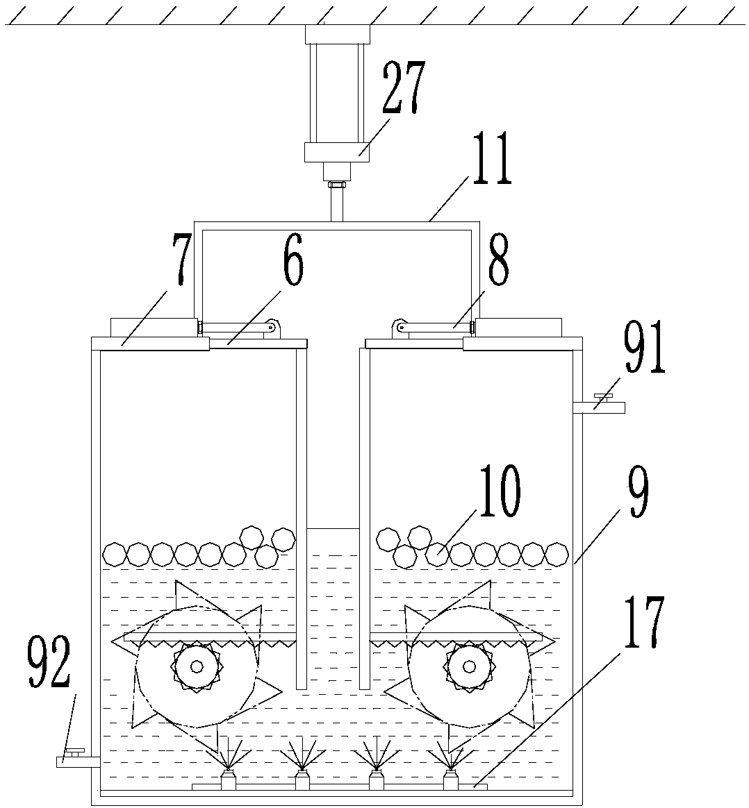 Aluminum profile sealing device, aluminum profile production line and production method