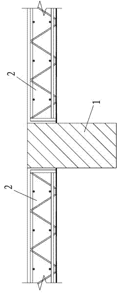 Floor plate truss pouring structure