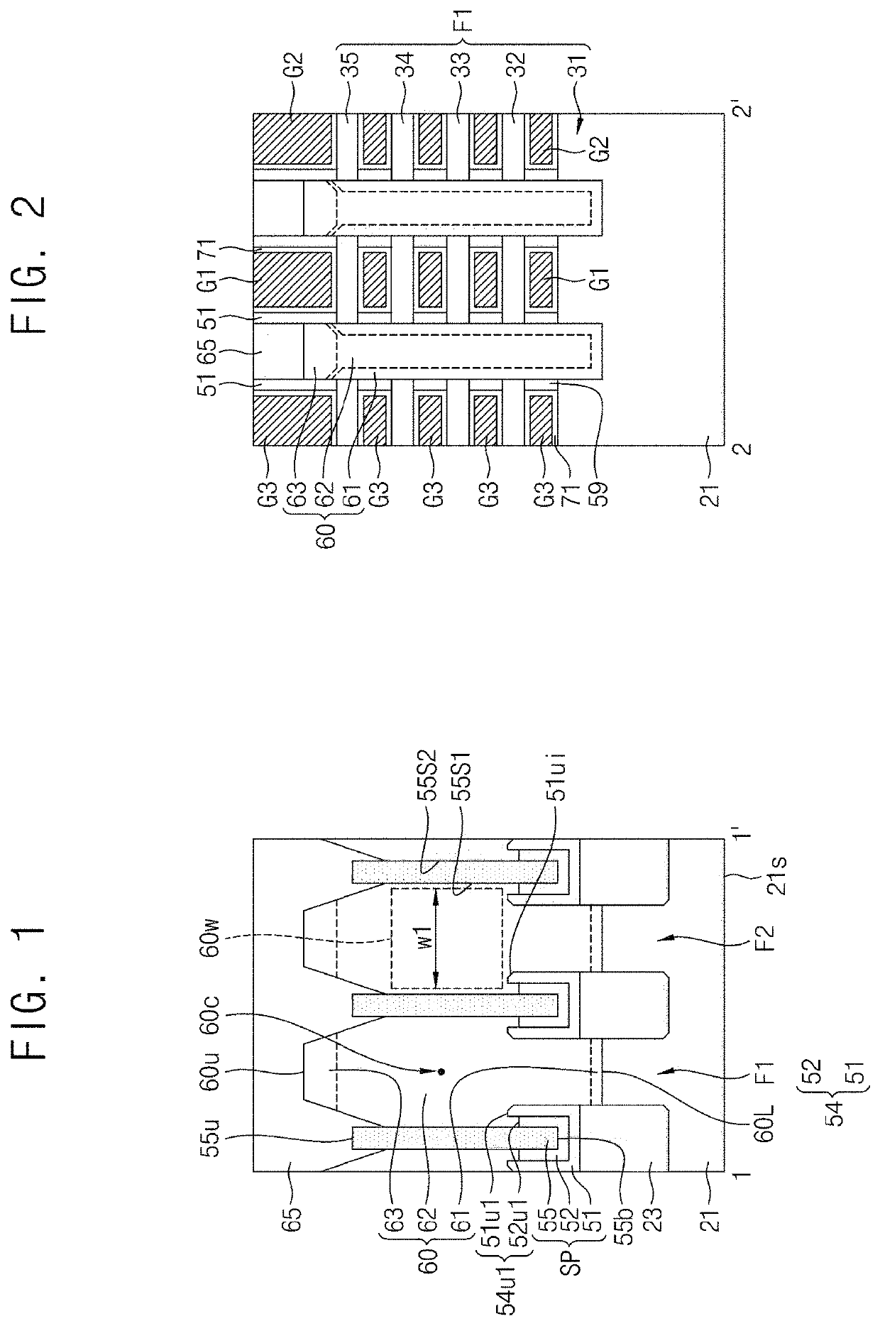 Semiconductor devices including separation structure