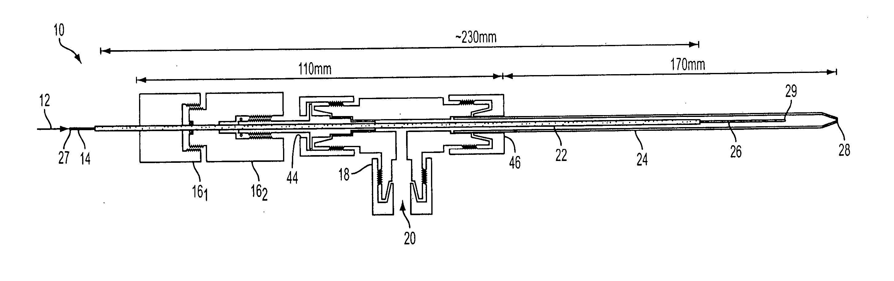 Demountable direct injection high efficiency nebulizer for inductively coupled plasma mass spectrometry