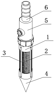 Water-saving afforestation micro-irrigation leakage head for arid and semi-arid regions