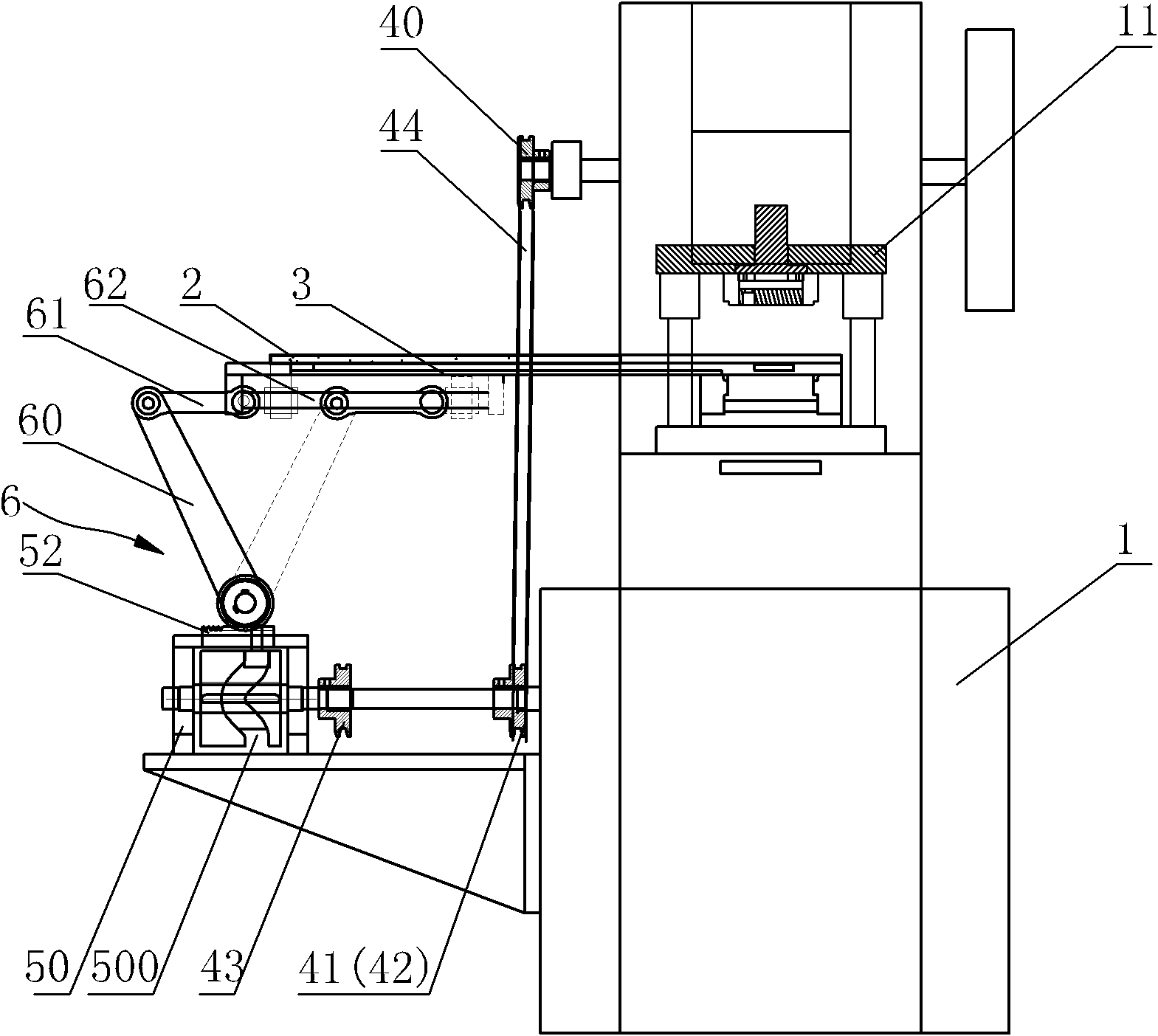 Feeding and returning linkage device