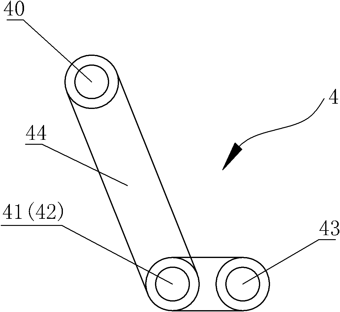 Feeding and returning linkage device