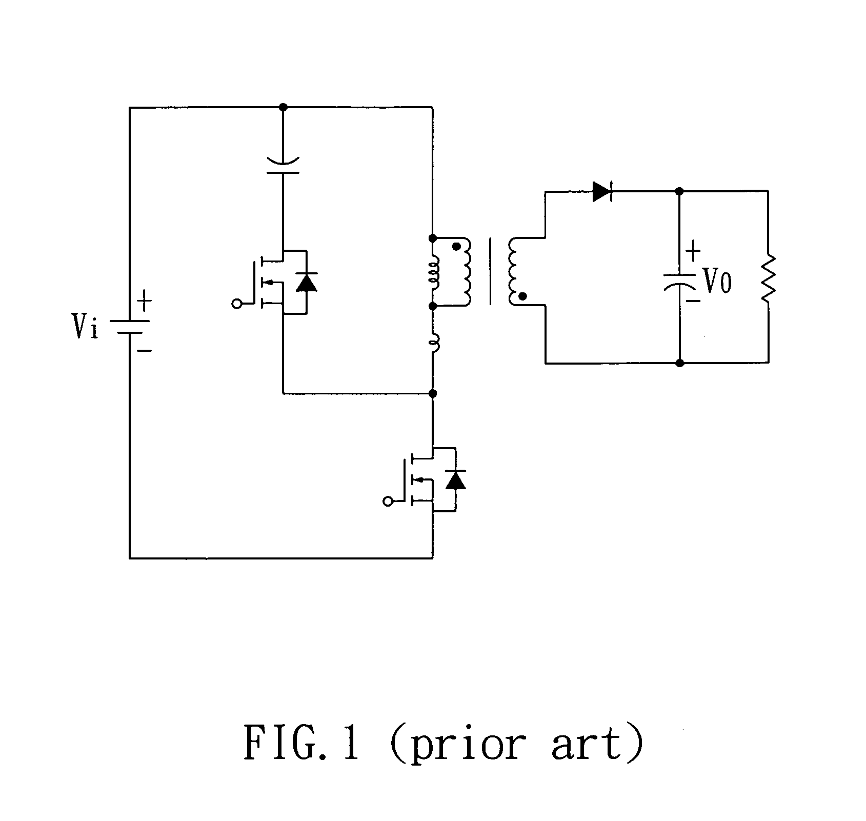 Interleaved flyback converter device with leakage energy recycling