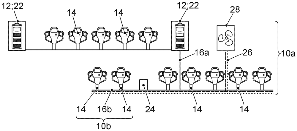 Charging infrastructure for charging motor vehicle