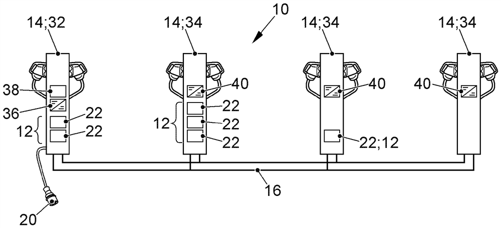 Charging infrastructure for charging motor vehicle