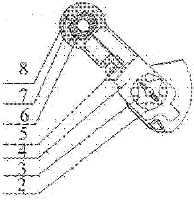 Composite material light energy-saving conductor spacer