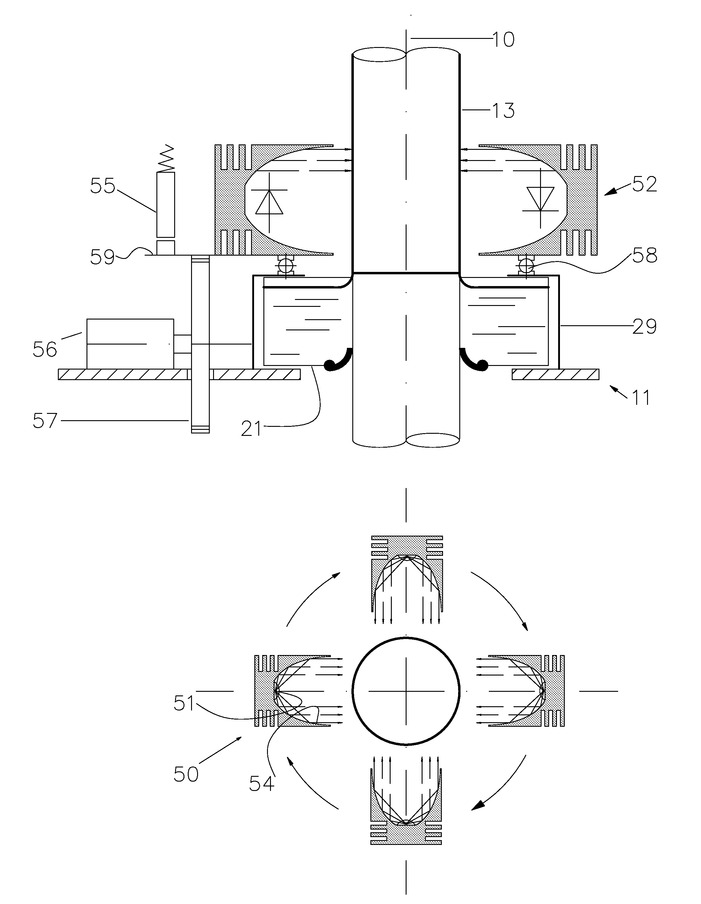 Device for coating a peripheral surface of a sleeve body