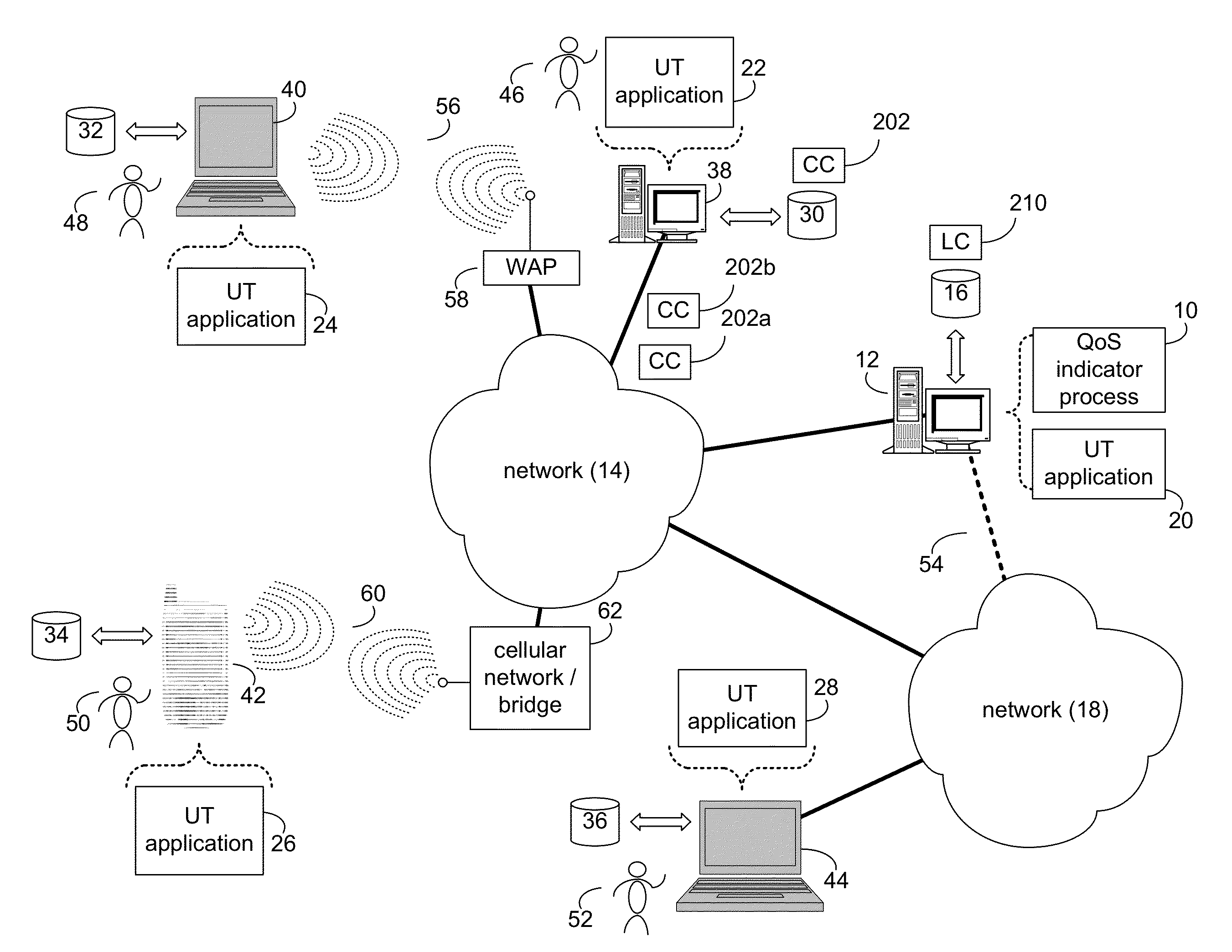 Inferring quality in ut calls based on real-time bi-directional exploitation of a full reference algorithm