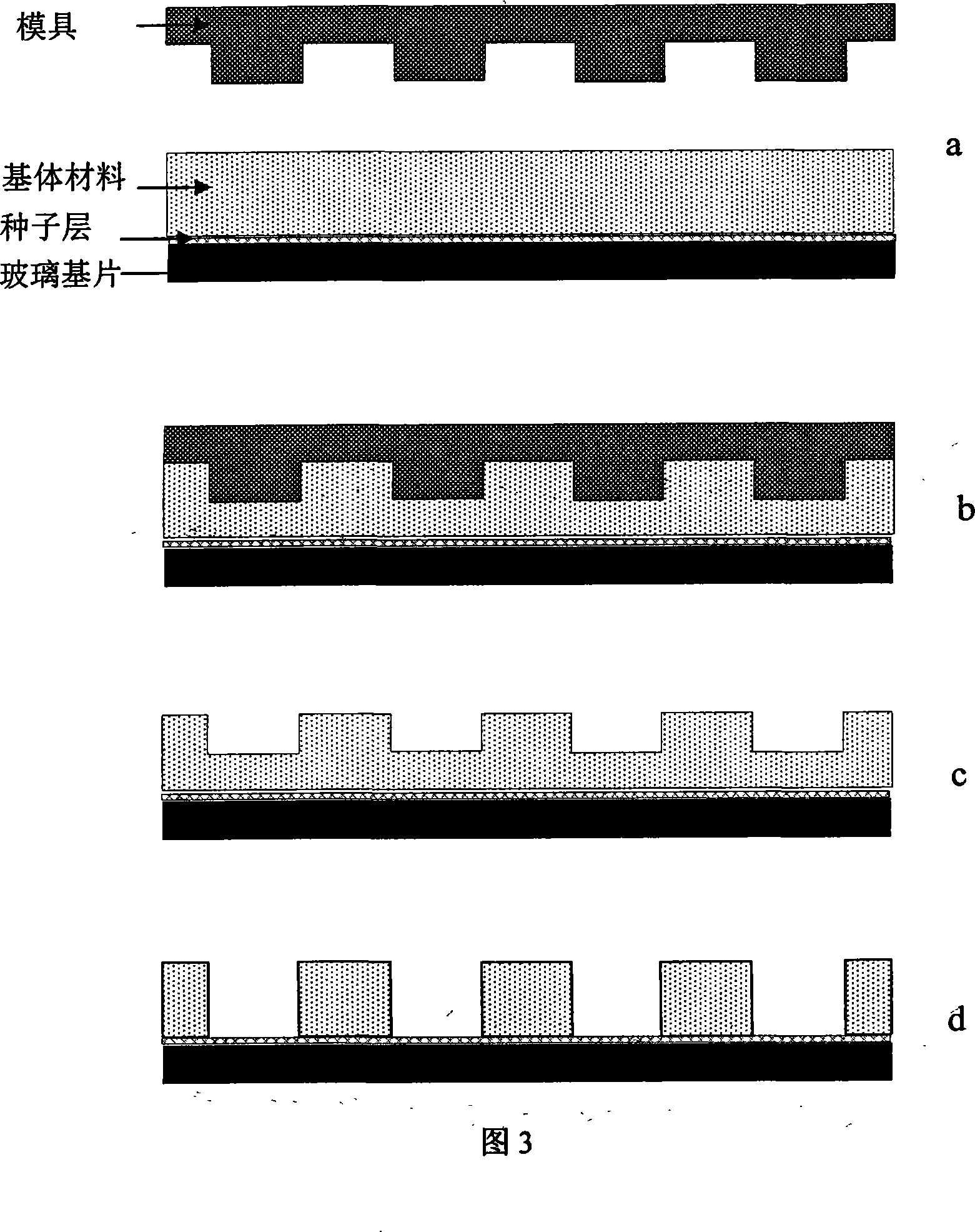 Minitype metal nickel mould producing method