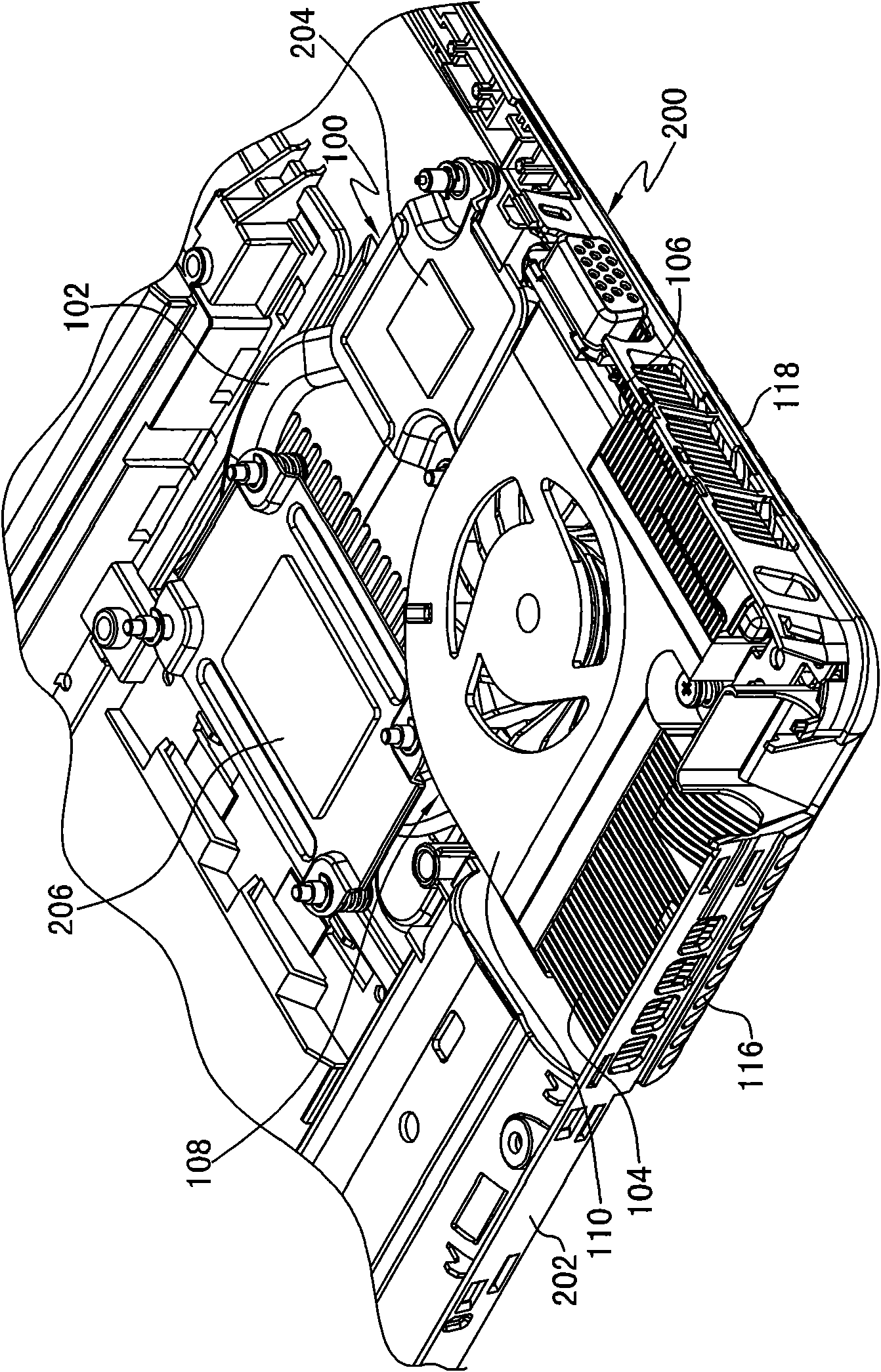 Heat radiating module and electronic device using same