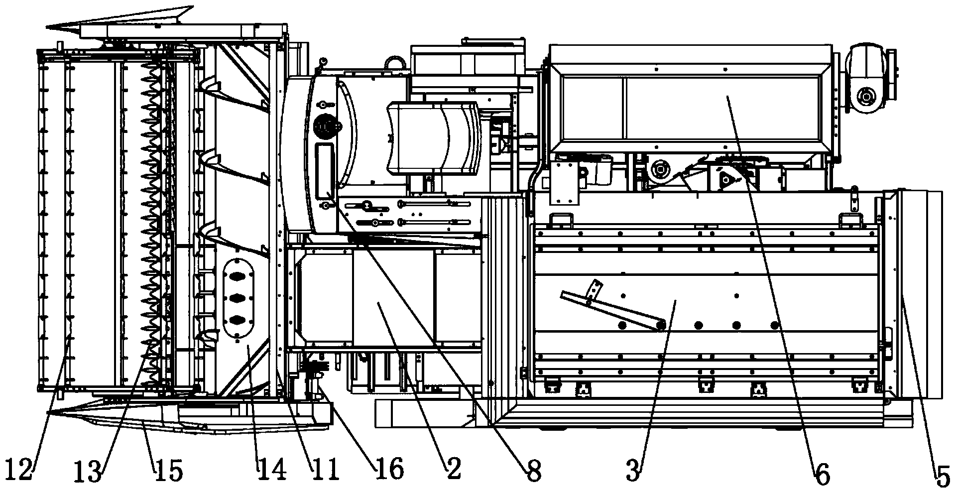 Bridge of combine harvester and combine harvester with bridge