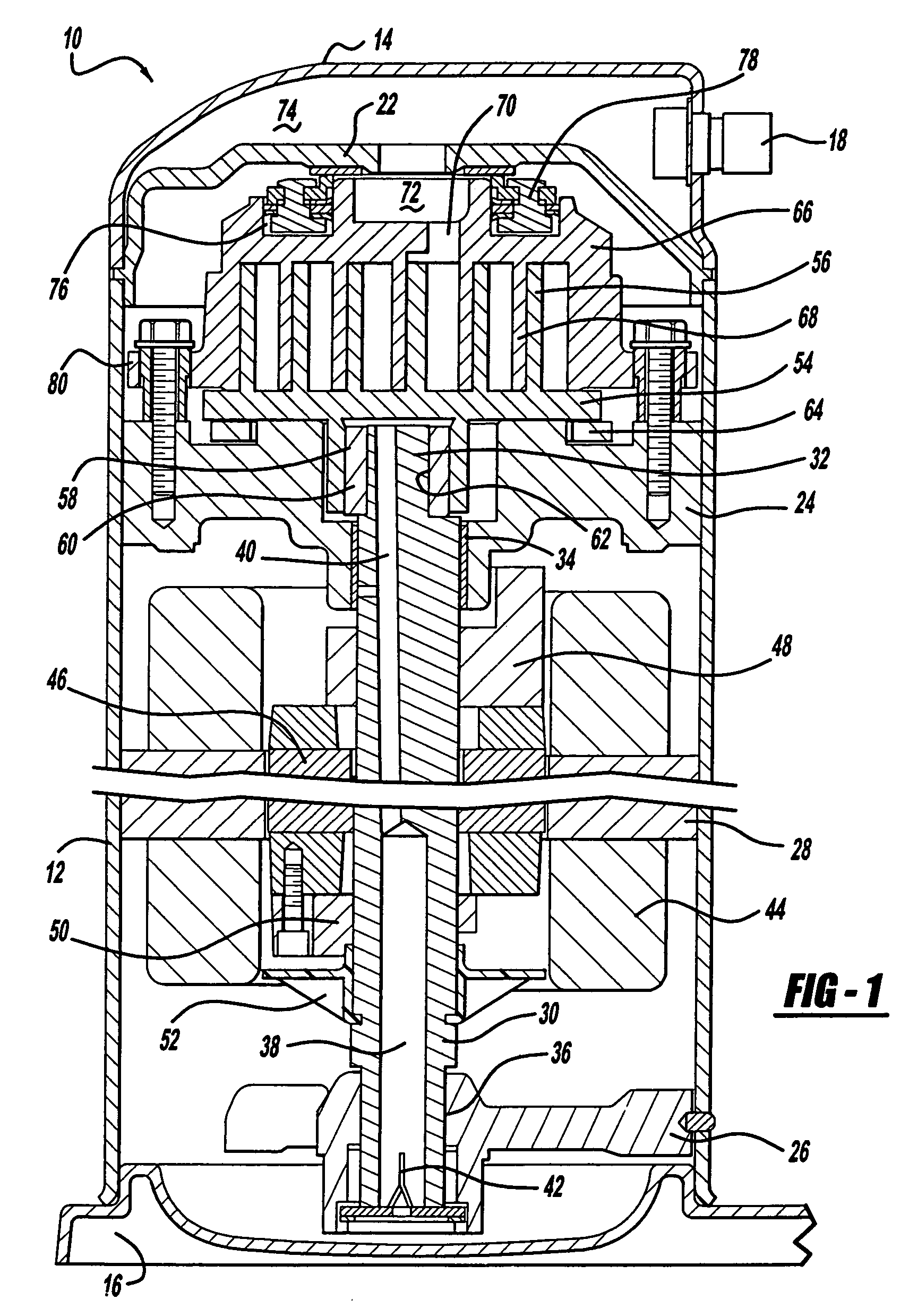 Scroll machine with stepped sleeve guide