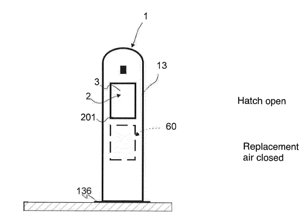 Method and apparatus in a pneumatic pipe transport system for material, and a conveying system for wastes